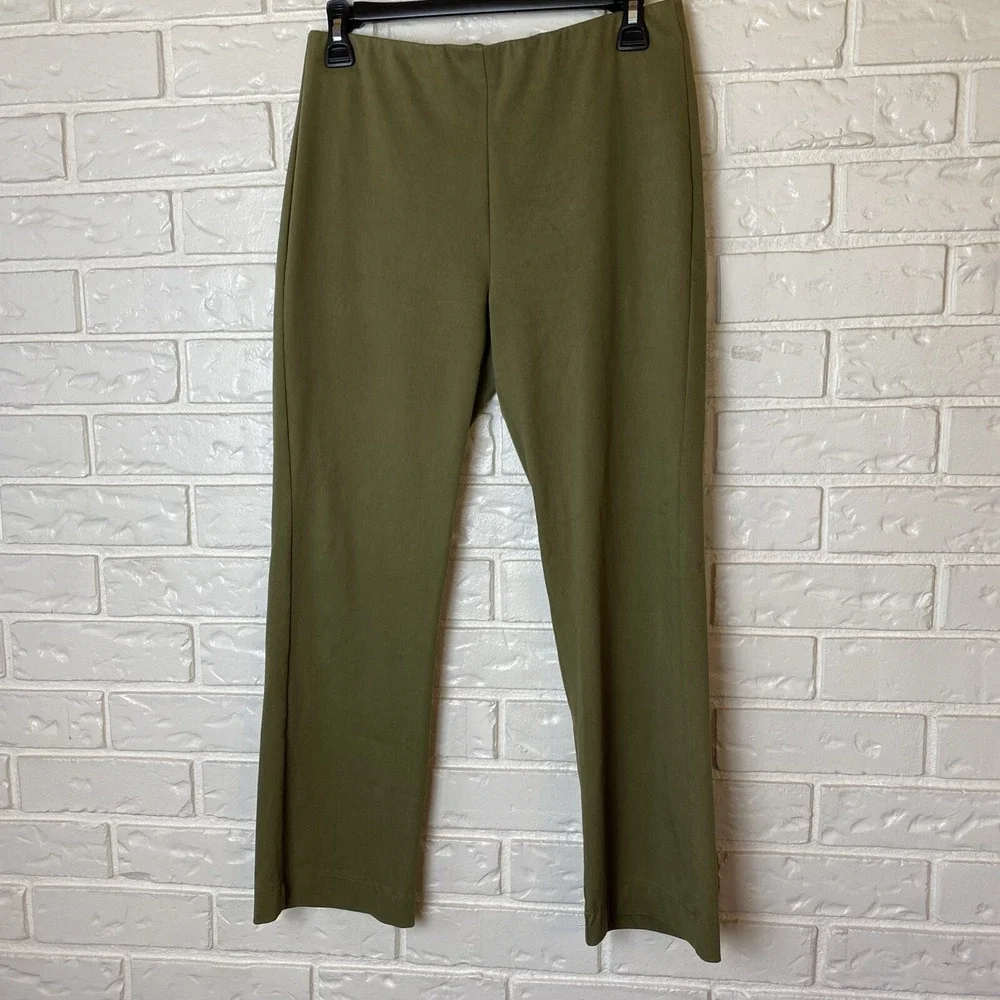 Crosby Womens Pants Size M Army Green Stretch Waist 28 X 25 SEE PIC FOR‎ FLAW